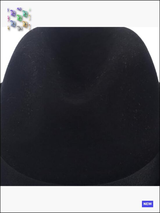 Wool Felt Wide Brim Fedora Hat Classic Vintage Dress Hat Accessory main image 4